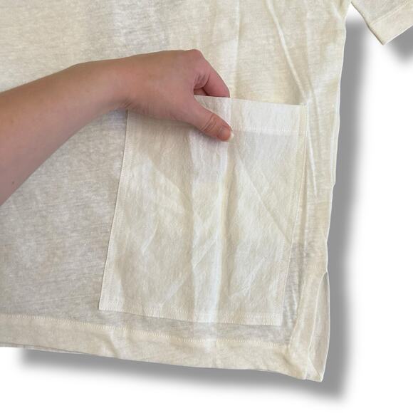 Joseph White Linen Oversized Pocket Tee S Quiet Luxury Minimalist Capsule‎ - Picture 7 of 10
